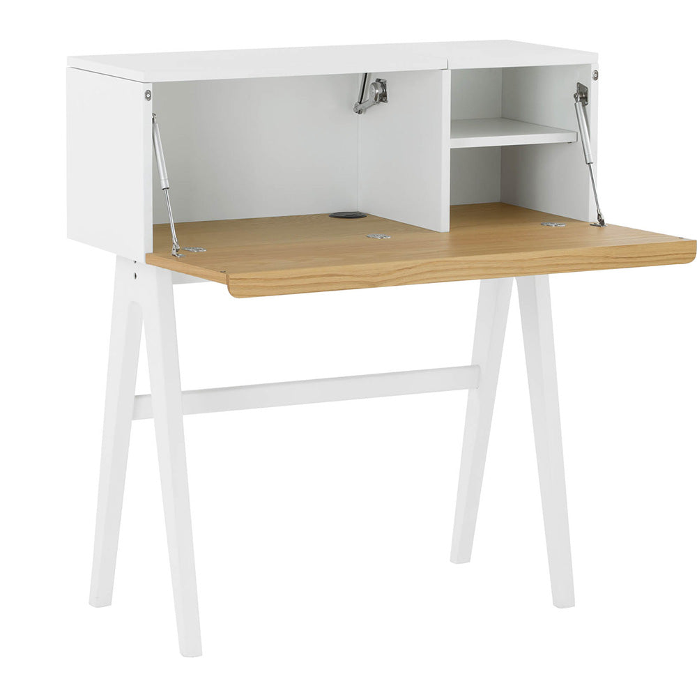 VALEN Study Desk 96cm - White & Oak