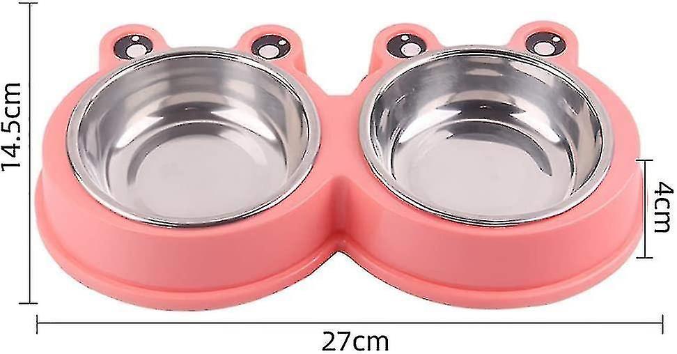 Cat Bowl， Double Bowl For Dog And Pets， Stainless Steel Pet Bowl Set， Double Bowl For Cat