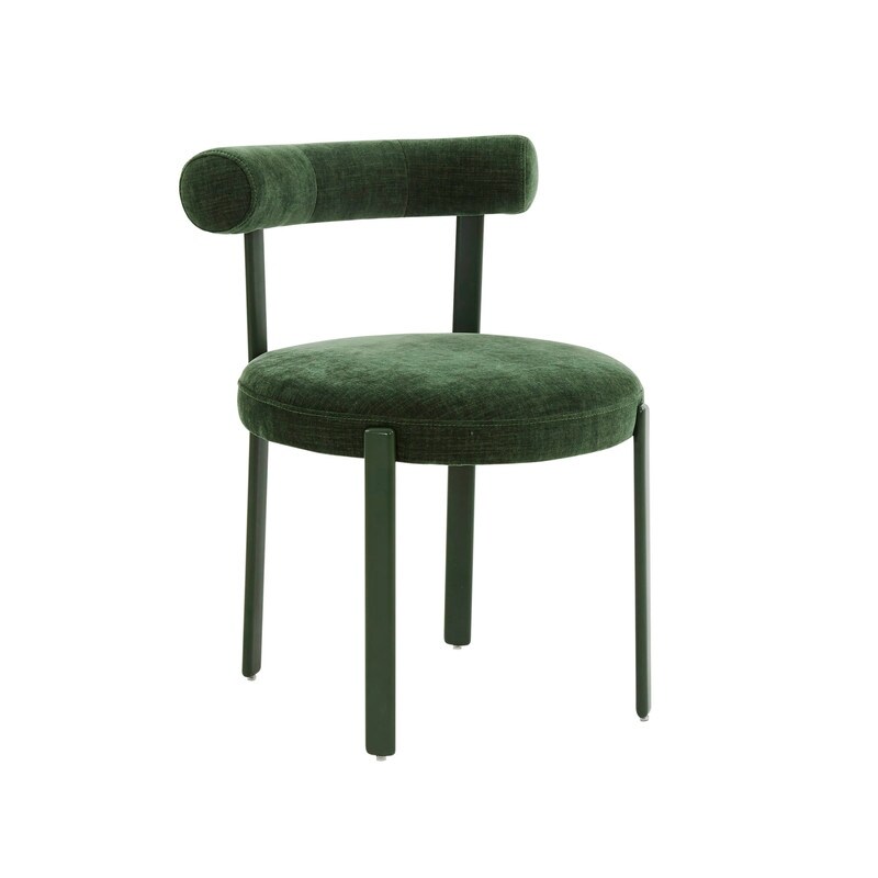 Margaret Textured Velvet Bolster Back Dining Chair