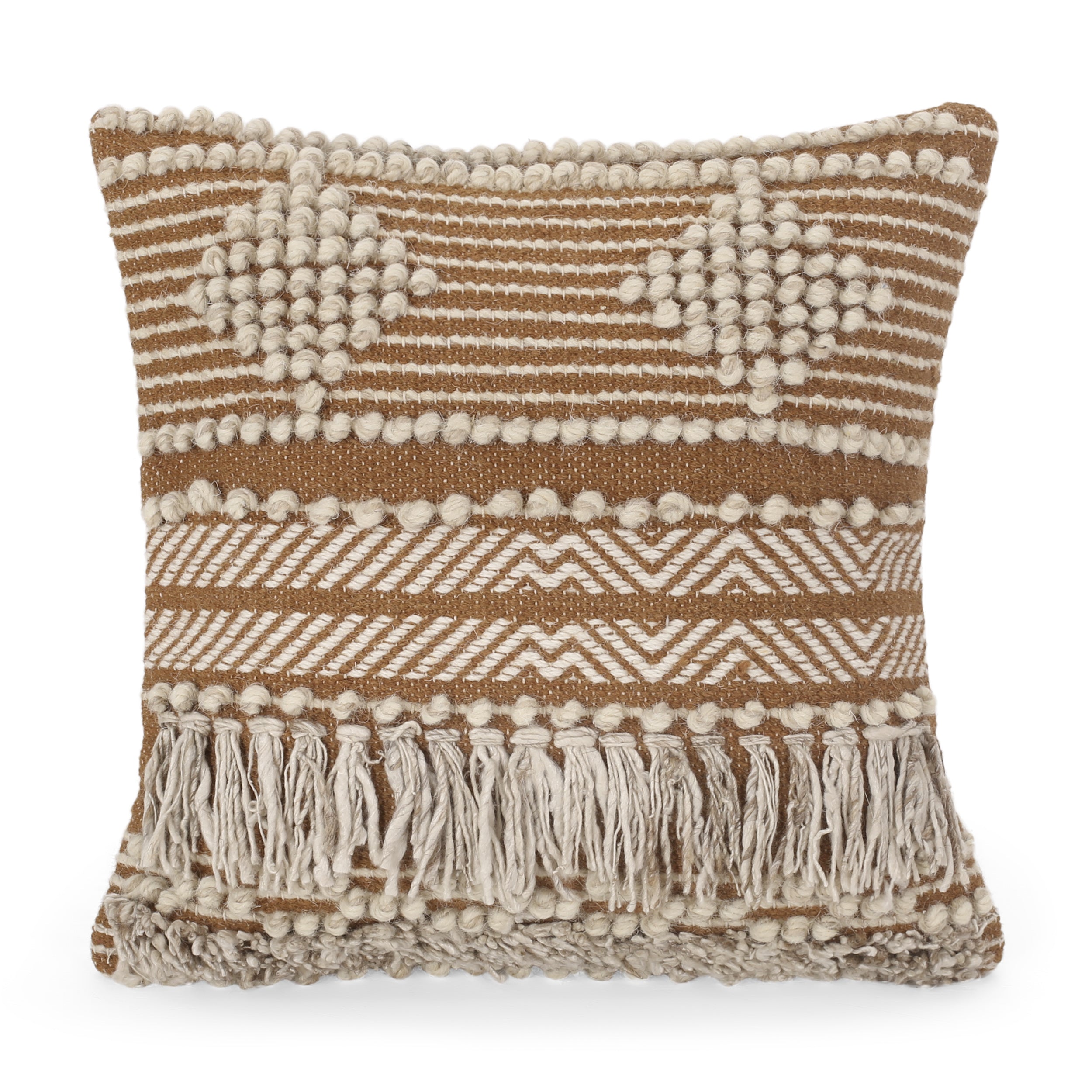 Nahyla Macrame Boho Throw Pillow