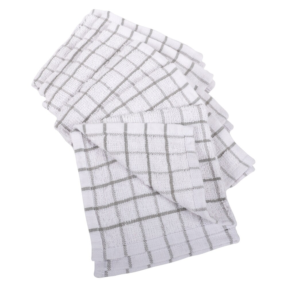 Checkered Terry Dish Cloths  Set of 6