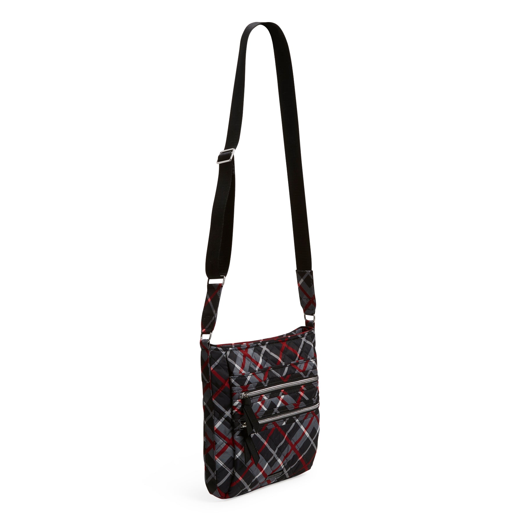 Triple Zip Hipster Crossbody Bag