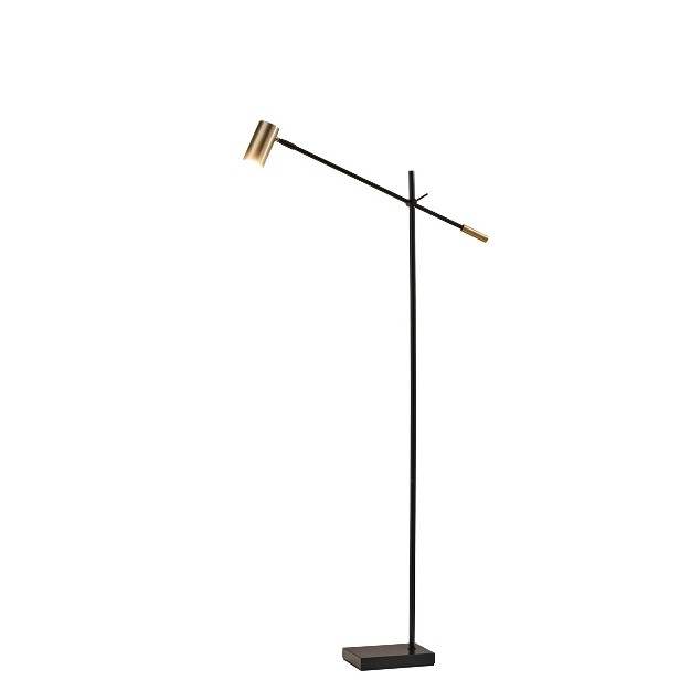 X 63 quot Collette Floor Lamp includes Led Light Bulb Black Adesso