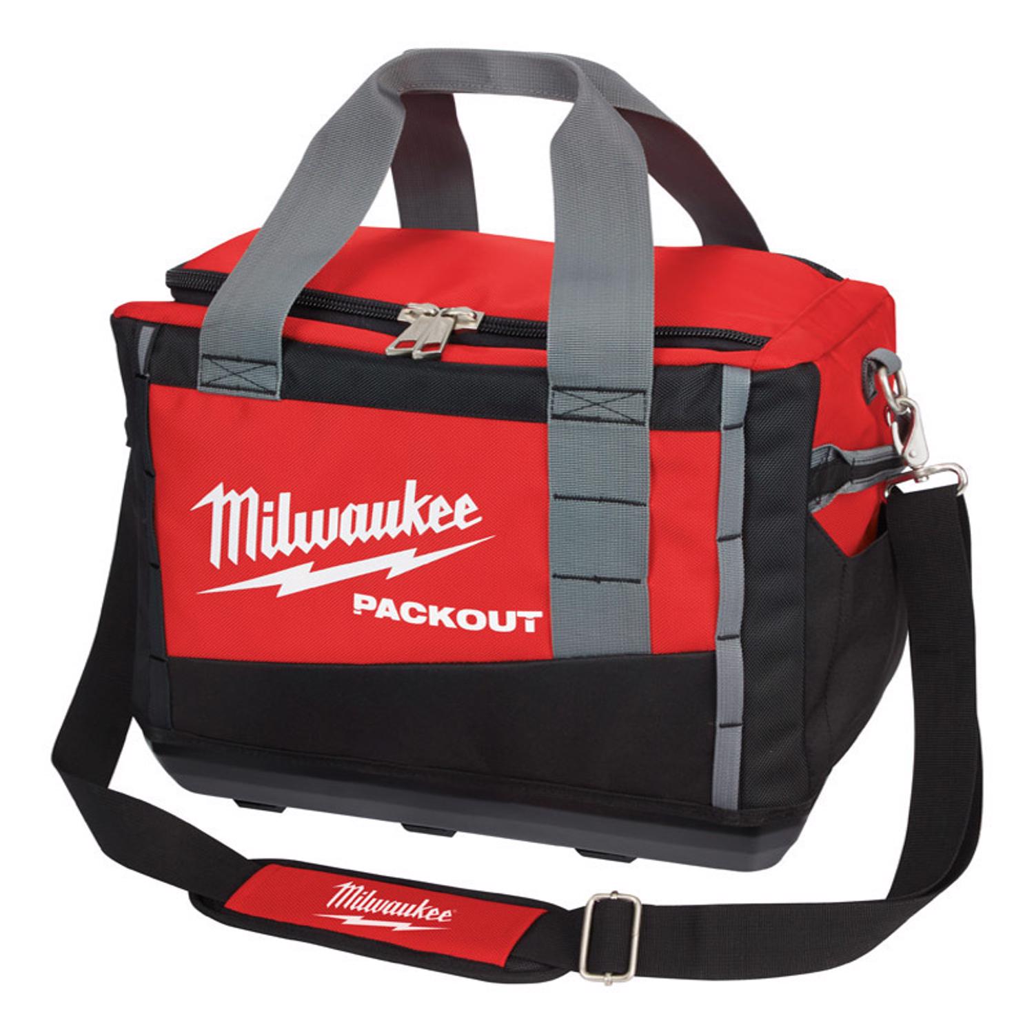 MW PACKOUT 9.6 in. W X 12.2 in. H Ballistic Nylon Tool Bag 3 pocket Black/Red 1 pc