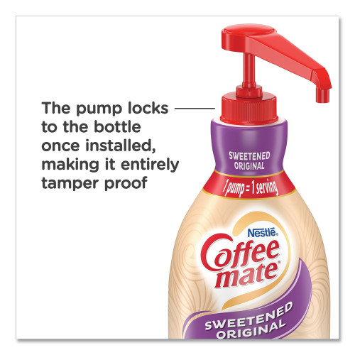 Coffee-mate Liquid Coffee Creamer， Sweetened Original， 1.5 Liter Pump Bottle， 2/Carton (13799CT)