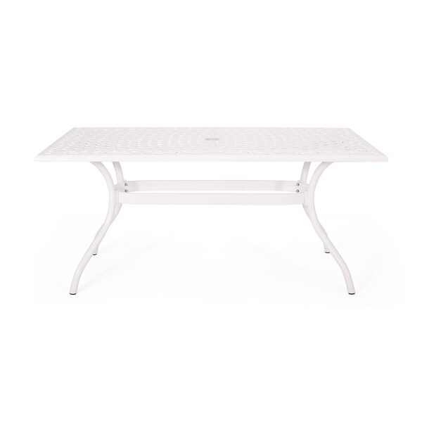 Beautiful Outdoor Dining Table，Aluminum Rectangle and Patio Table