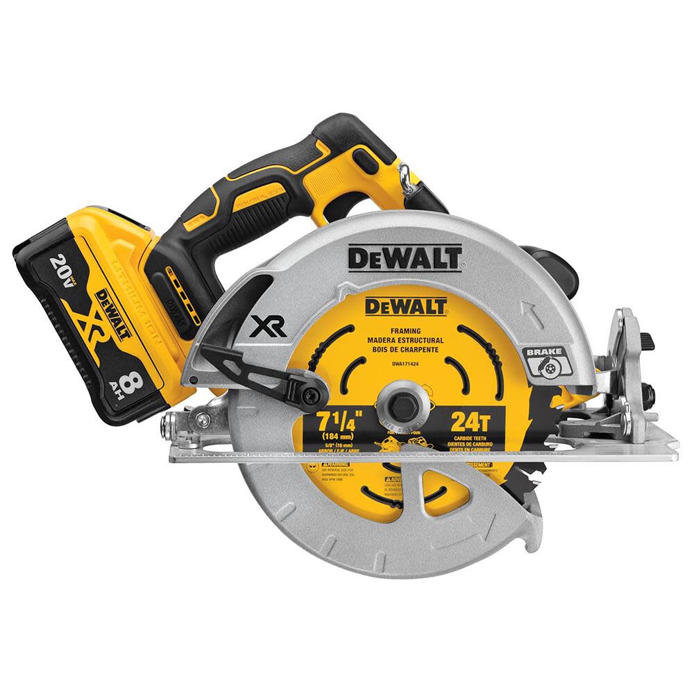 DW 20V MAX* POWER DETECT XR Brushless 7-1/4In Circular Saw Kit DCS574W1 from DW