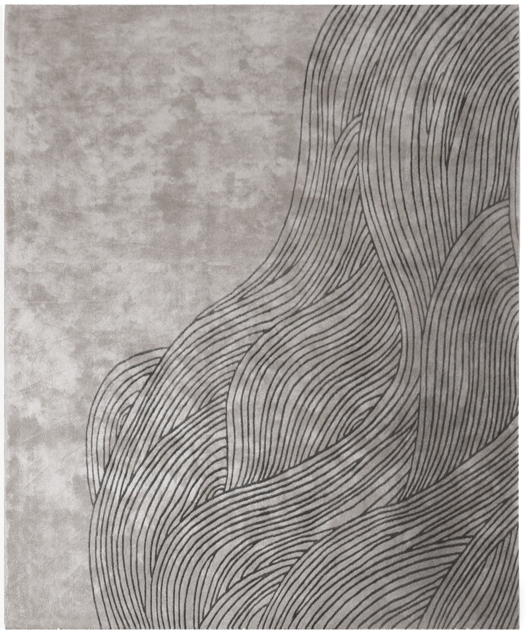 Continua Laguna Hand Tufted Rug in Black design by Second Studio