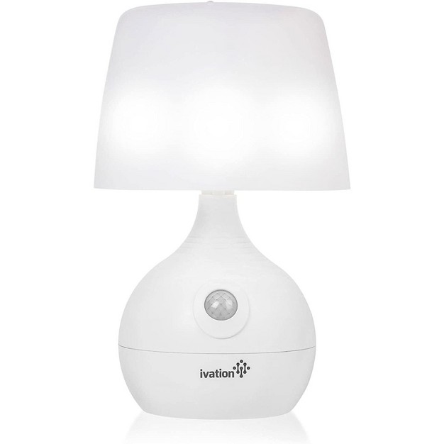 Ivation 12 led Motion Sensing Small Table Lamp Dual Color Range White