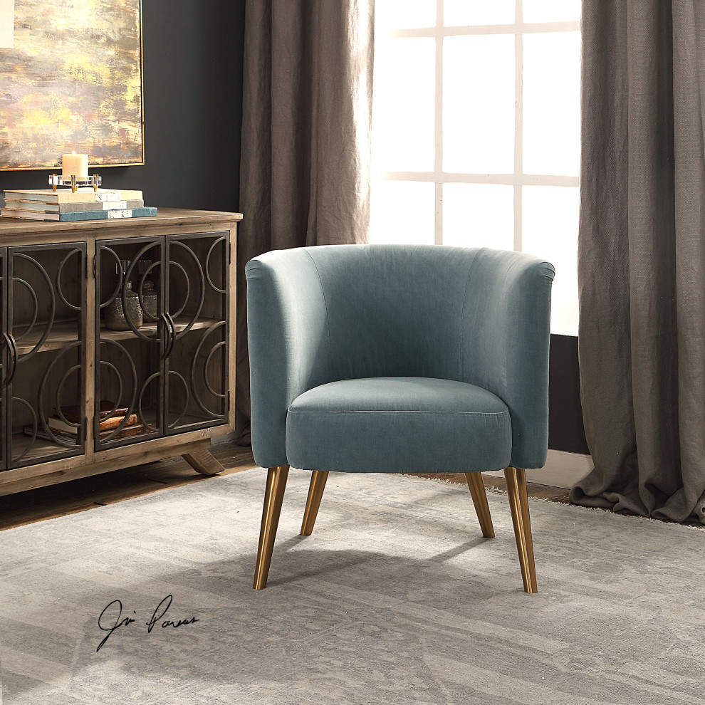 Haider Accent Chair   Midcentury   Armchairs And Accent Chairs   by Uttermost  Houzz