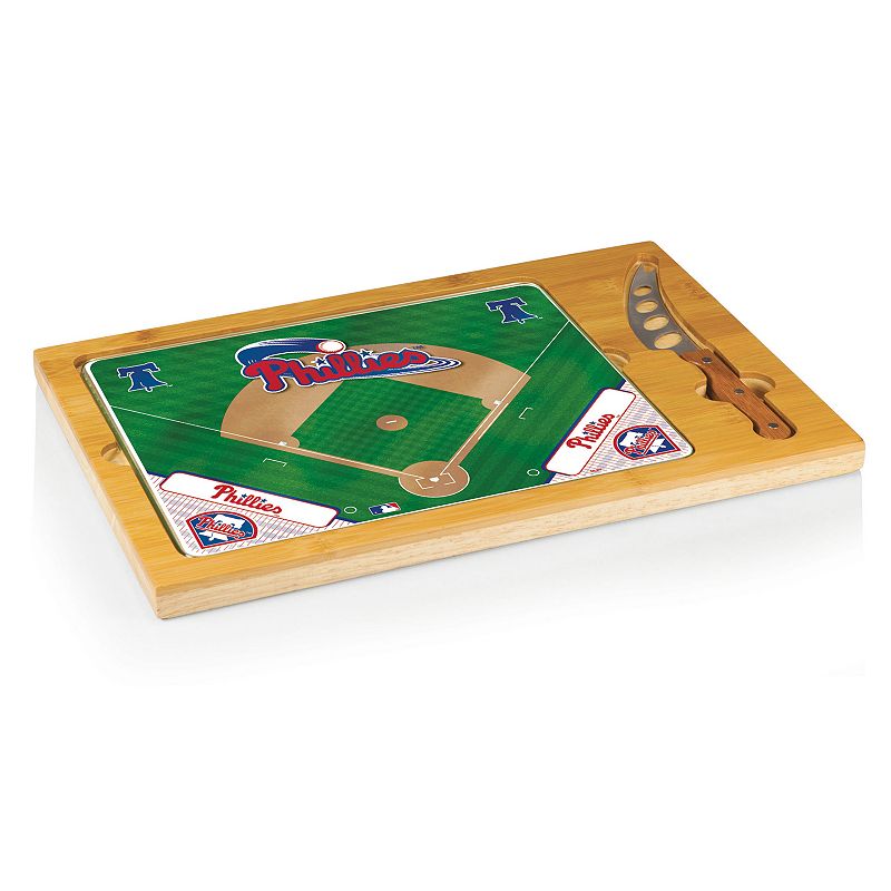 Picnic Time Philadelphia Phillies Icon Rectangular Cutting Board Gift Set