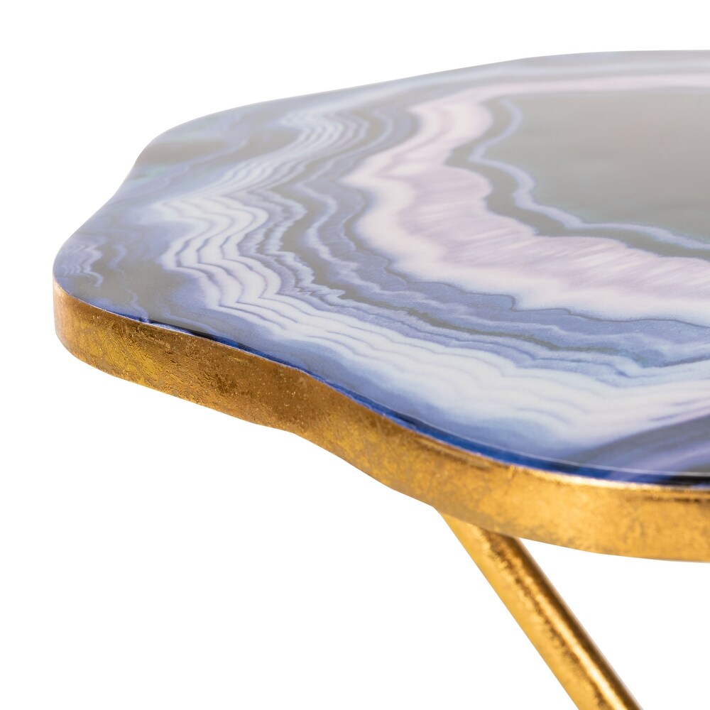 SAFAVIEH Celeste Faux Agate Side Table   15.5\