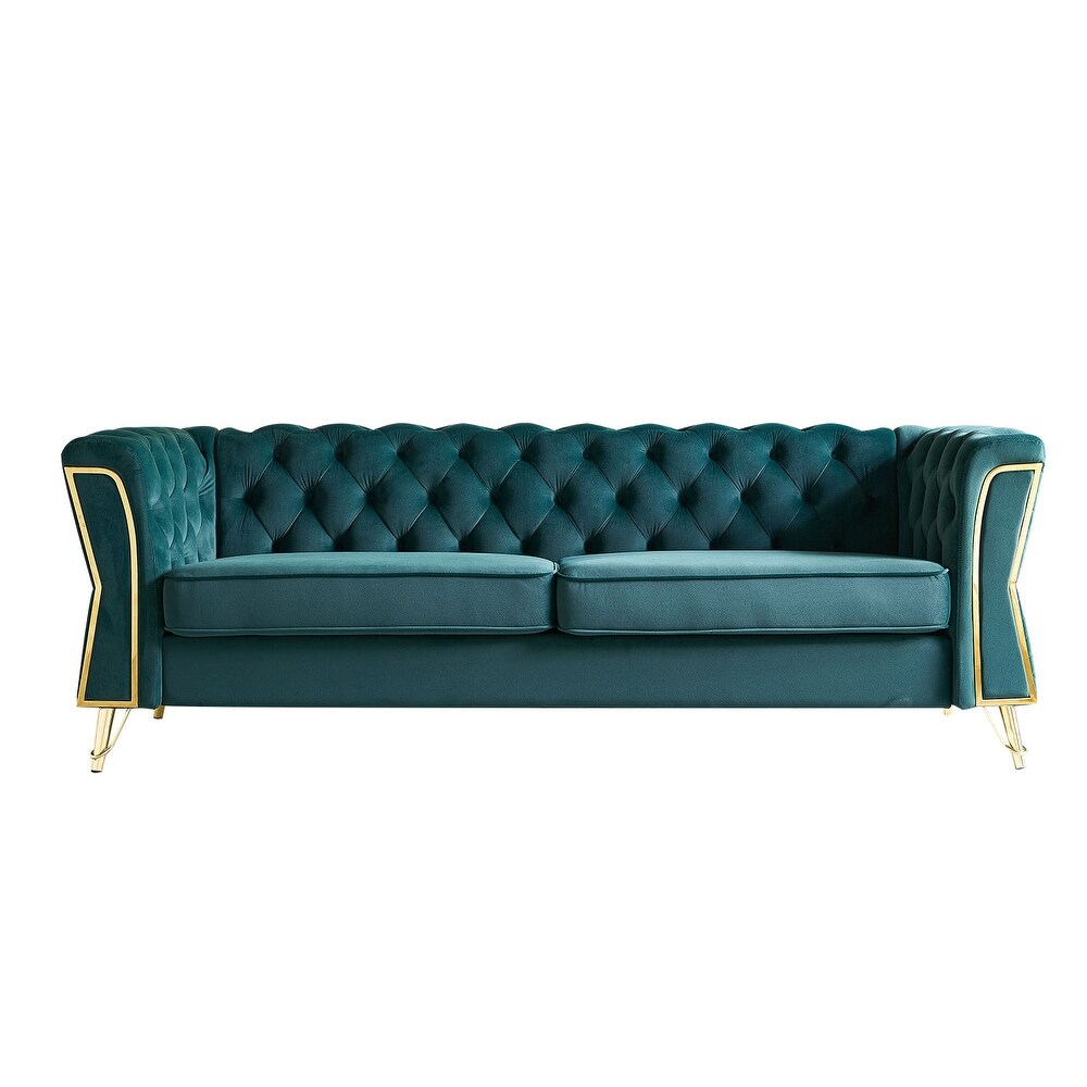 Modern Tufted Velvet Sofa for Living Room  3 Seat Of Sofa