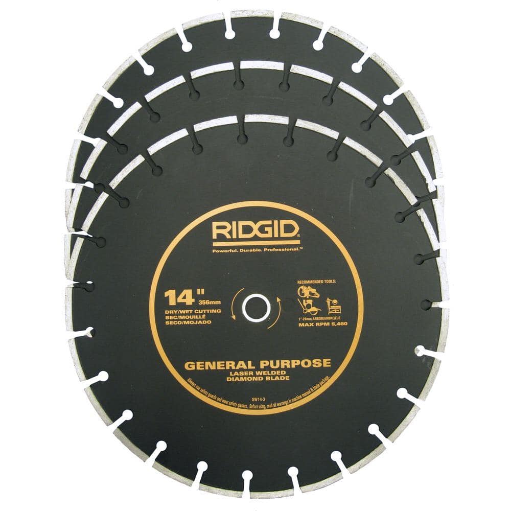 RIDGID 14 in. Diamond Blade (3-Pack) HD-SW14-3