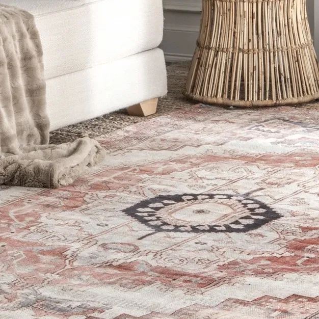 Vintage Medallion Fringe Area Rug -6x27