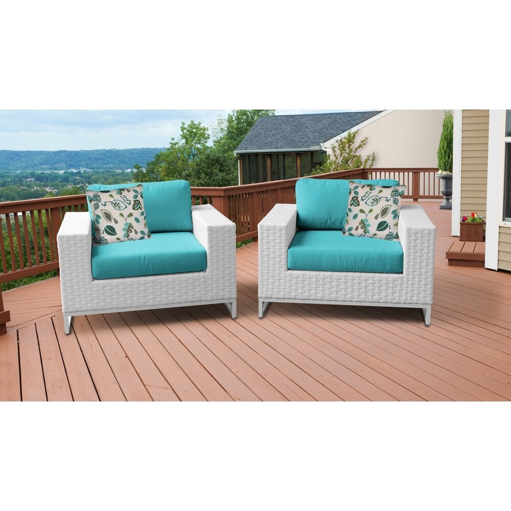 Miami 2 Piece Outdoor Wicker Patio Furniture Set 02b