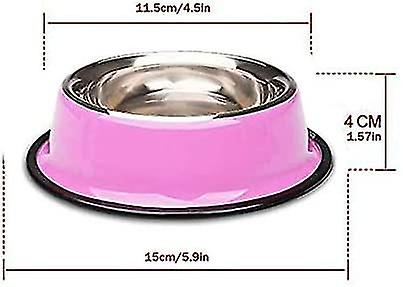 3 Pcs Cat Bowl Stainless Steel