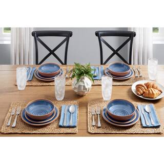 Home Decorators Collection Azria Melamine Dinner Plates in Laguna Blue (Set of 6) PAN1105MDSLB