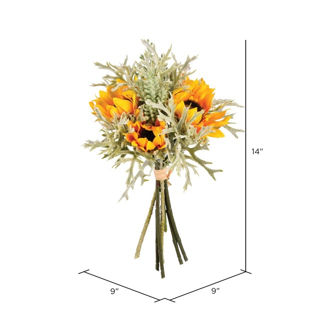 Artificial Yellow Sunflower Succulent Bouquet