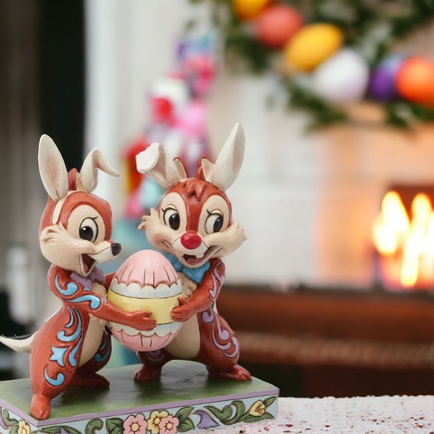 Enesco Mischievous Bunnies One Figurine 5 25 Inches Disney Chip x27 n x27 Dale Easter Egg 6014318 Polyresin Multicolored