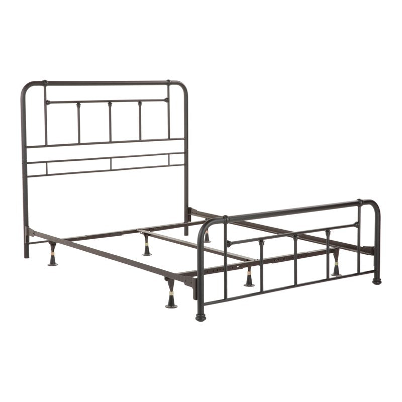 Fashion Bed Group Baldwin Twin Sized Decorative Metal Bed in Textured Black