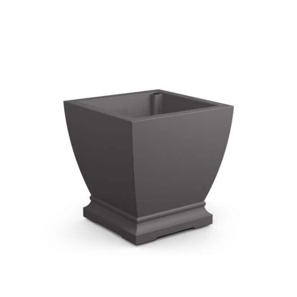 Mayne Acadia 20 in. Square Self-Watering Graphite Grey Polyethylene Planter 5920-GRG