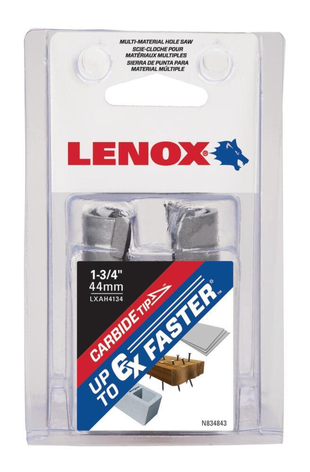 LENOX Hole Saw 1 3/4 (44MM) MM CARBIDE ;