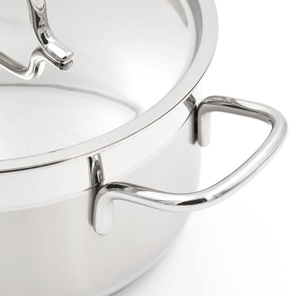 2 Piece 1.8 Liter Stainless Steel Casserole Dish with Lid