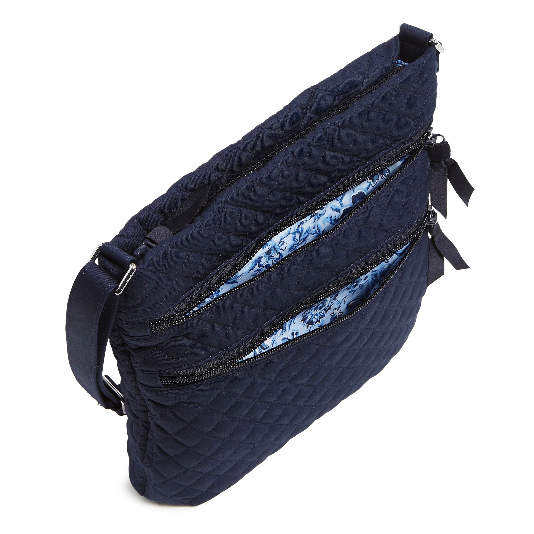 Triple Zip Hipster Crossbody Bag