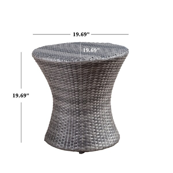 Adriana Outdoor Boho Wicker Accent Table by Christopher Knight Home