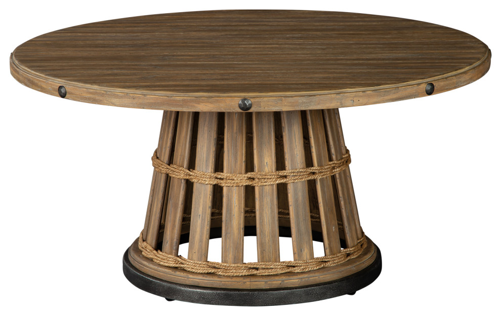 Shoreline Round Coffee Table   Industrial   Coffee Tables   by J. Thomas Products  Houzz