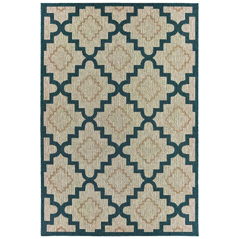 StyleHaven Lafayette Quatrefoil Trellis Indoor Outdoor Rug