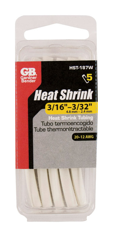 HEAT SHRNK TUBE WH 3/16