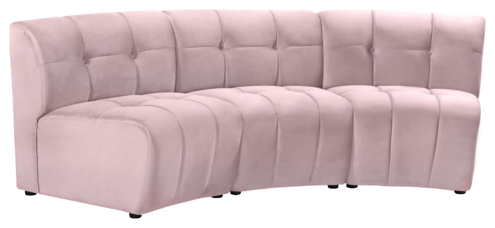 Limitless Modular Velvet 1 Piece Sectional   Contemporary   Sofas   by Meridian Furniture  Houzz