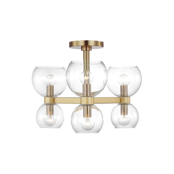 Generation Lighting KSF1036CG Londyn 6 Light 20 Wide Semi-Flush Bowl