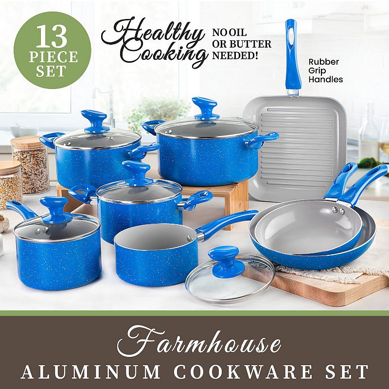 Granitestone Diamond Farmhouse 13-pc. Nonstick Cookware Set