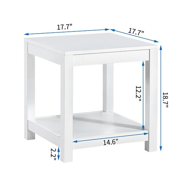 Simple Side Table， 2-Tier Small Space End Table， Modern Night Stand， Sofa Table， Side Table with Storage Shelve