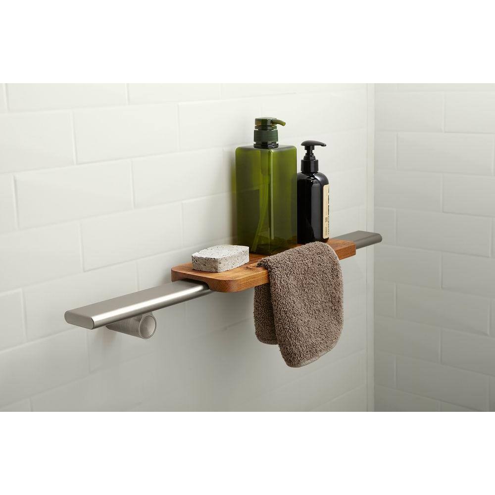 KOHLER Choreograph 24 in. Shower Barre in Anodized Brushed Nickel K-97625-BNK