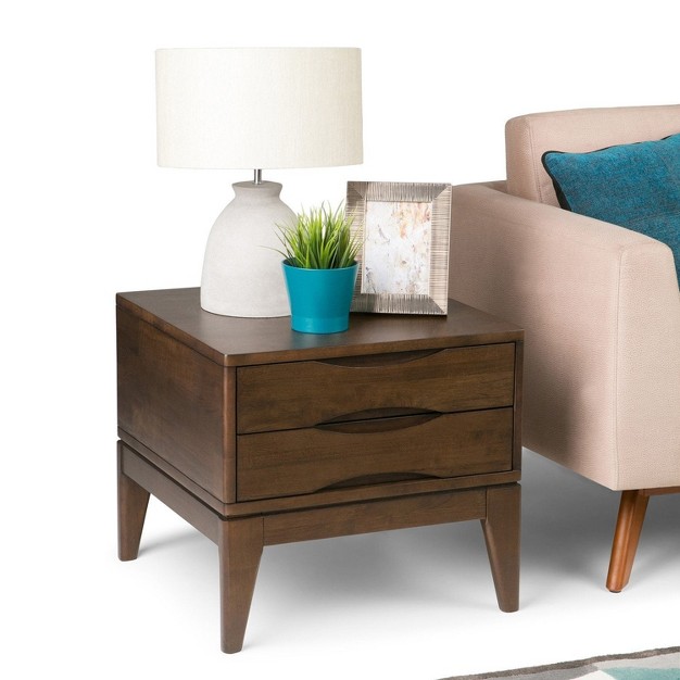 Simplihome End Table Harper Walnut Brown