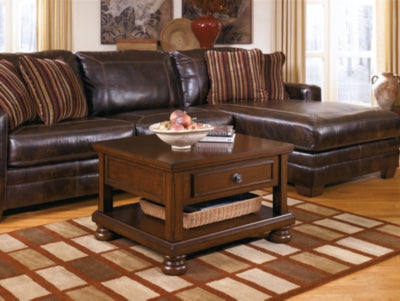 Signature Design by Ashley Porter Traditional Hand-Finished  Lift Top Coffee Table, Dark Brown