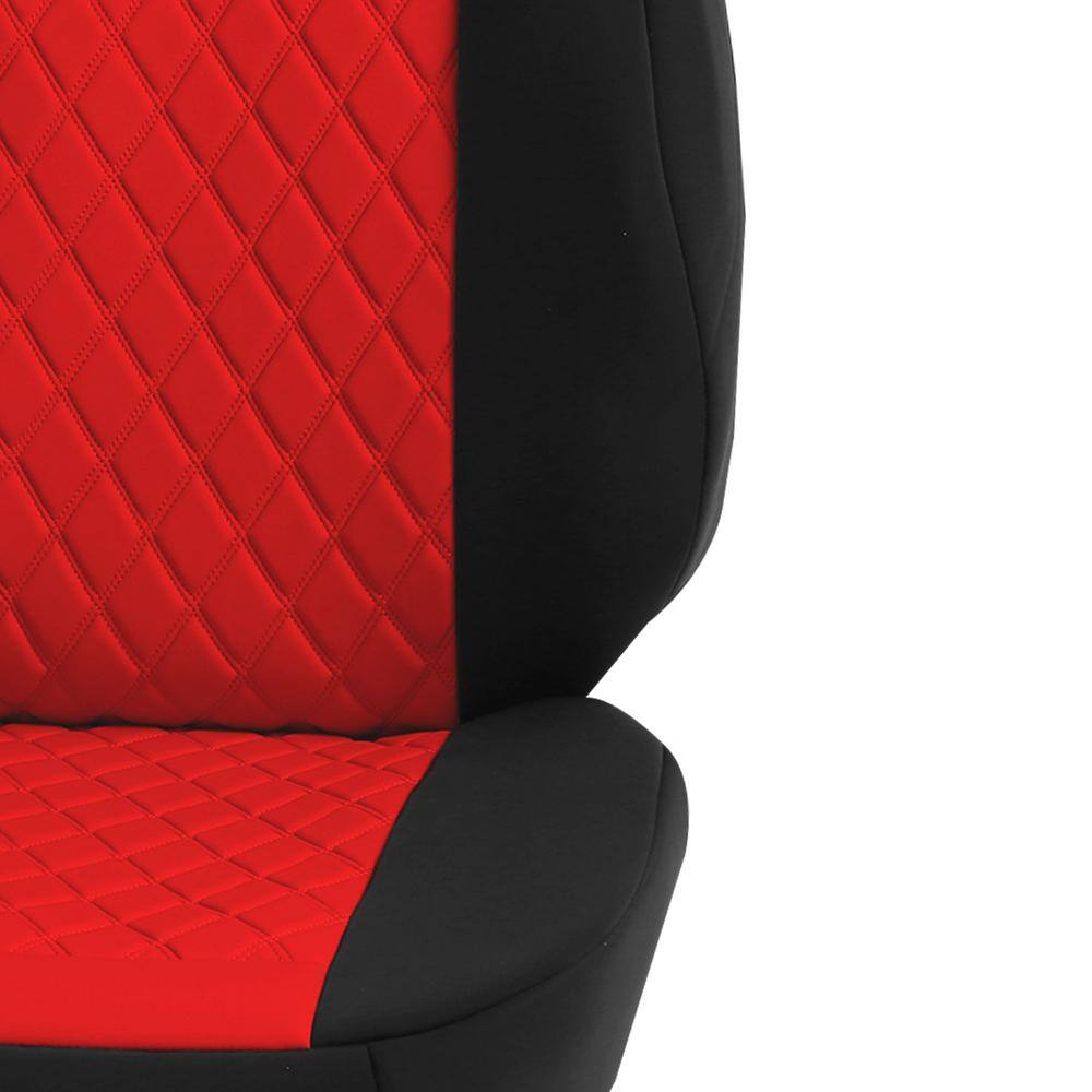 FH Group Neoprene Ultraflex 47 in. x 23 in. x 1 in. Diamond Patterned Seat Covers DMFB092102RED