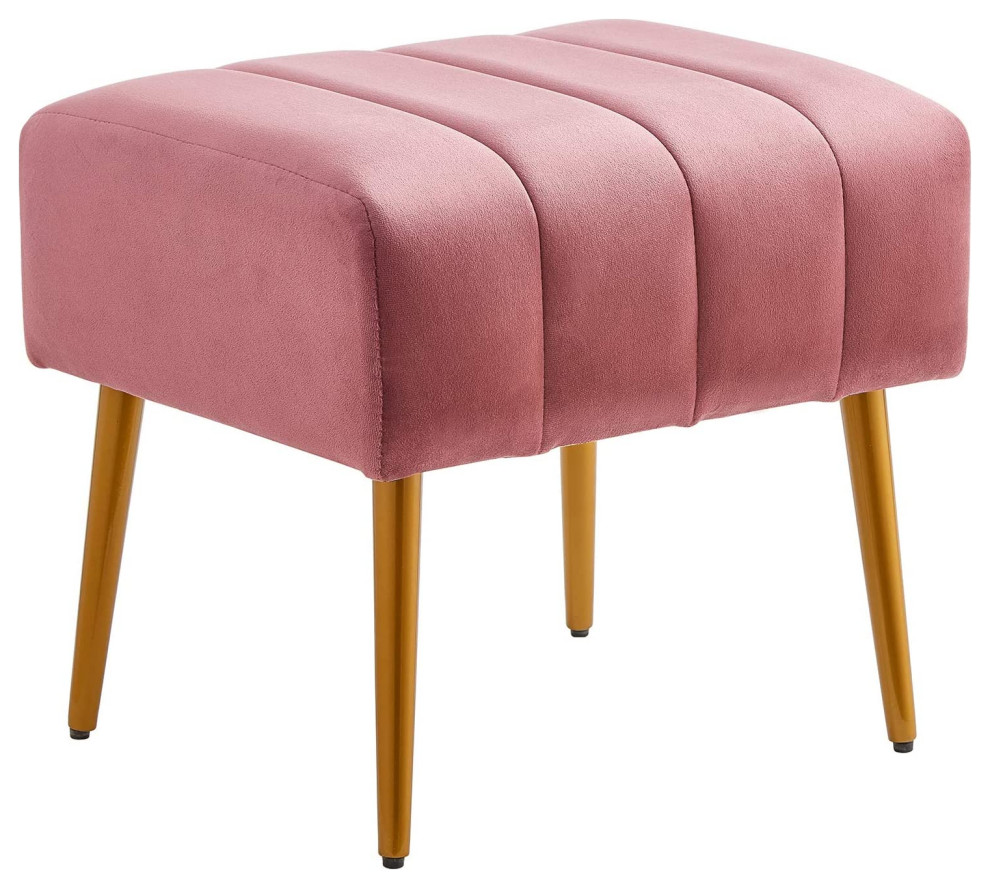 Upholstered Velvet Footrest Ottoman   Transitional   Footstools And Ottomans   by Imtinanz  LLC  Houzz