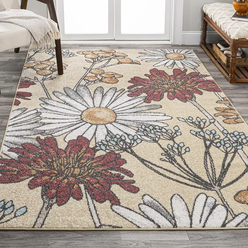 Dizi Modern Flower Rug