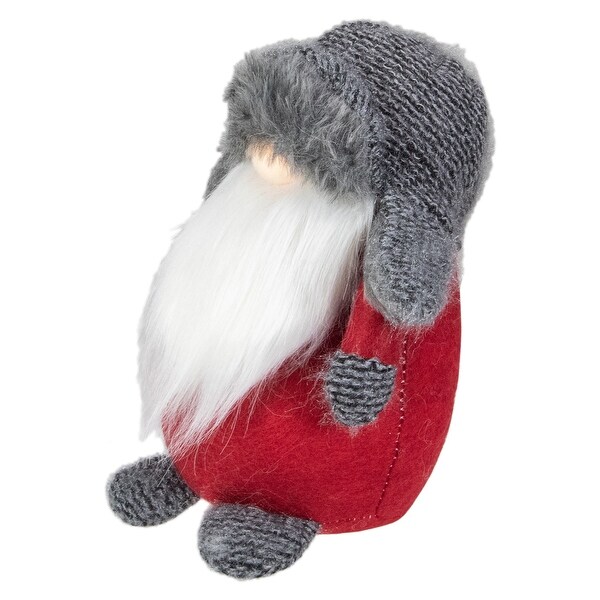 8.25 LED Lighted Red and Gray Gnome Christmas Figure