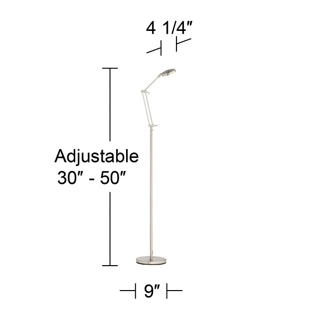 Tall Satin Nickel White Acrylic Diffuser Adjustable For Living Room Reading Bedroom Office