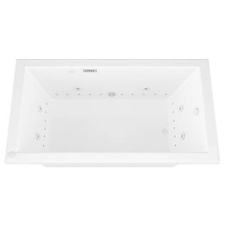 Universal Tubs Sapphire Diamond Series 5 ft. Right Drain Rectangular Drop-in Whirlpool and Air Bath Tub in White HD3060VNDRX