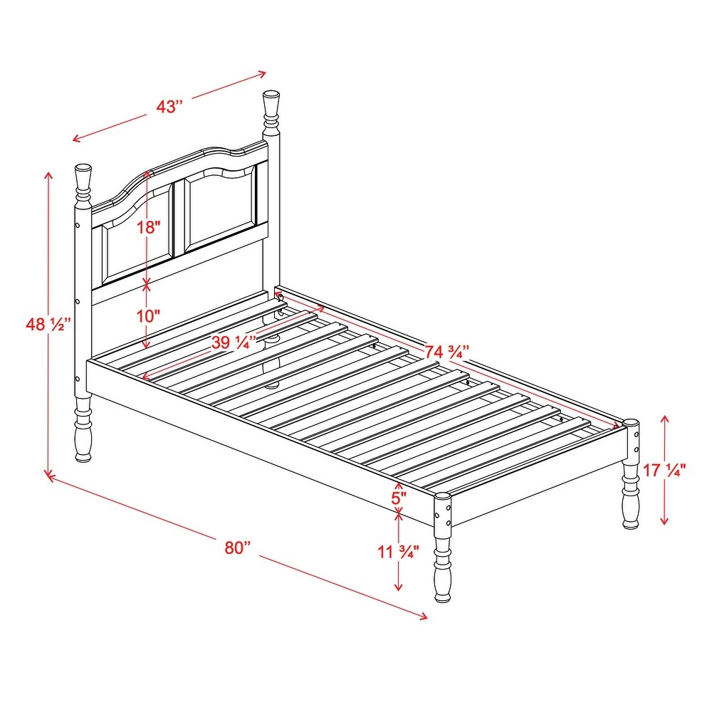 Palace Imports 100% Solid Wood Kyle Platform Bed