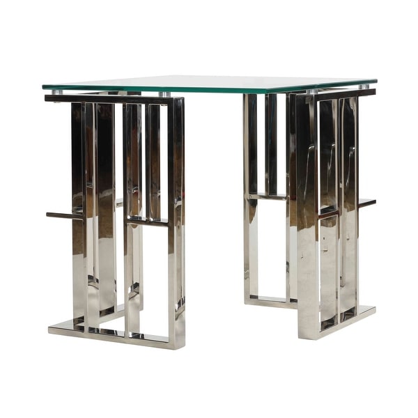 Cortesi Home Ripley Glass End Table