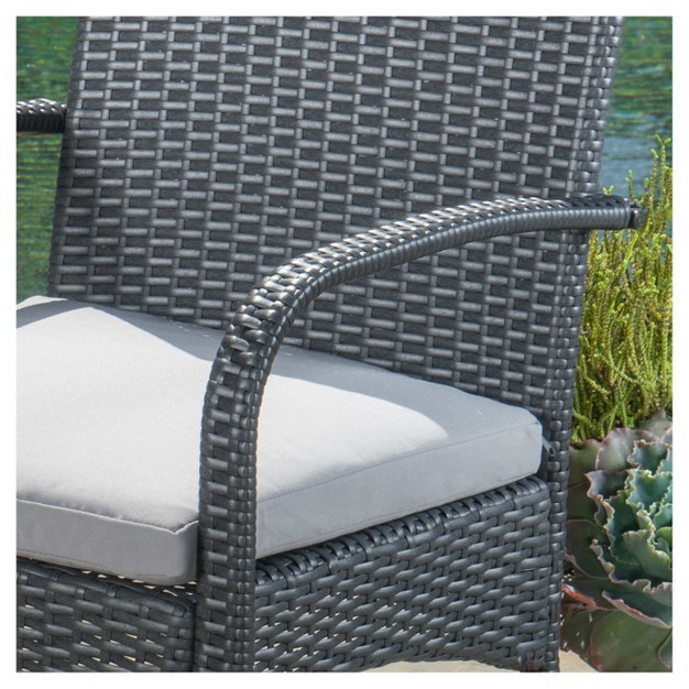 Cordoba 2pk Wicker Patio Dining Chair With Cushion Gray Christopher Knight Home