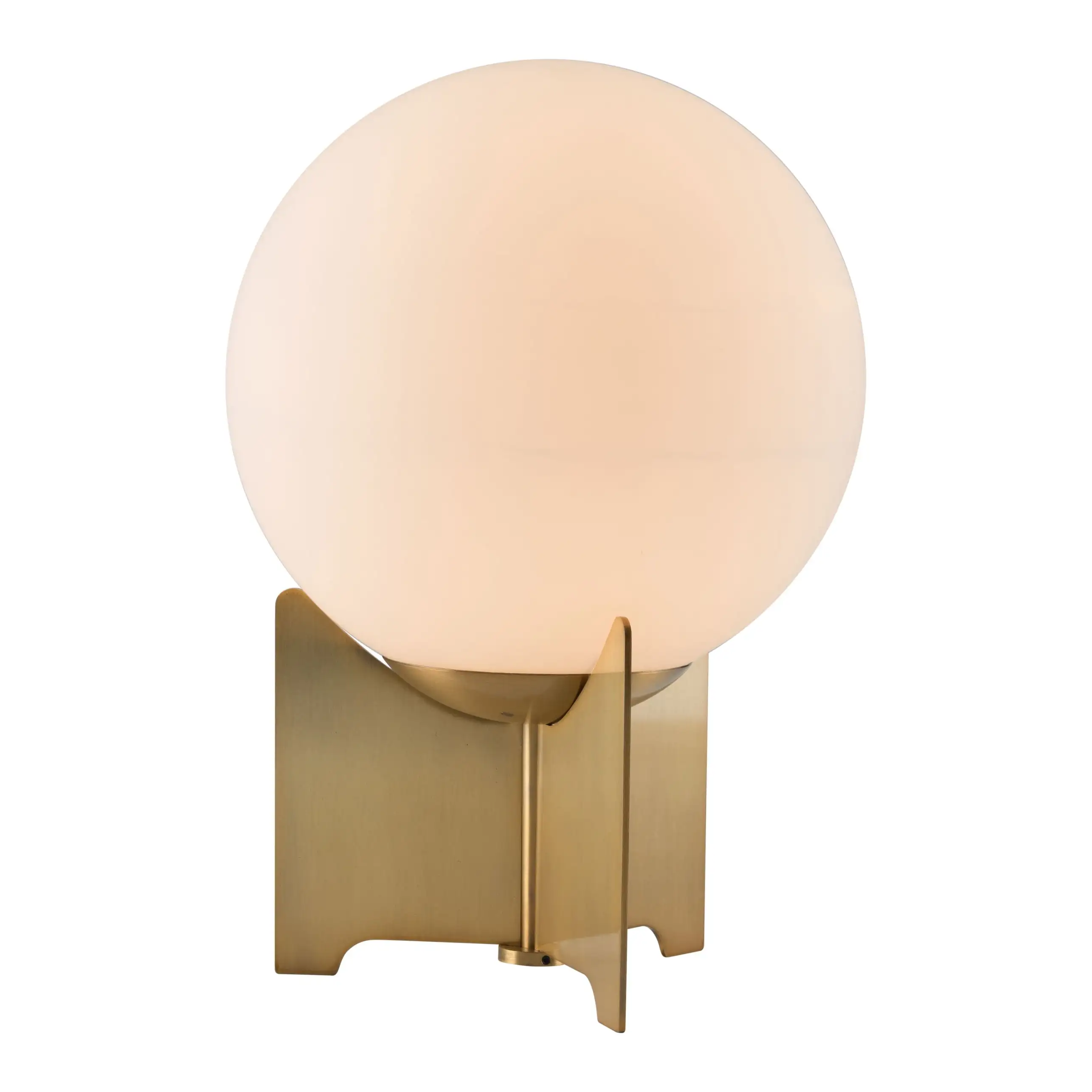 Pearl Table Lamp White and Brass - 9.8